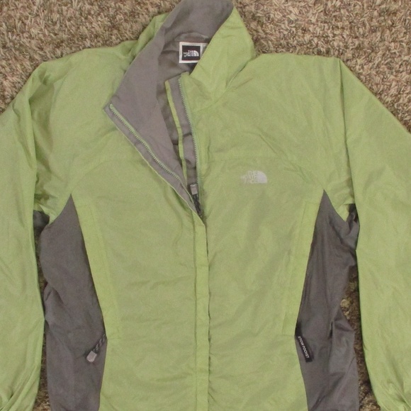 The North Face Windbreaker Jacket Women's Medium Green Gray Full Zip Outdoors - Picture 3 of 9